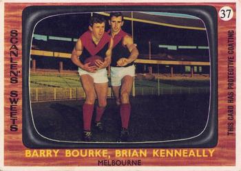 1967 Scanlens VFL #37 Barry Bourke / Bryan Kenneally Front